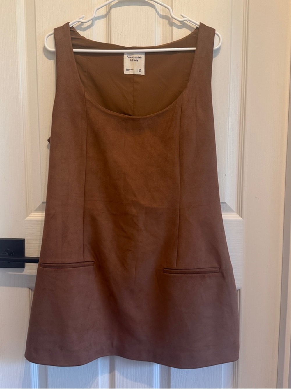 Abercrombie & Fitch Brown Suede-Look Pinafore